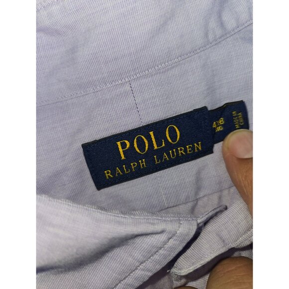 Polo Ralph Lauren Mens Classic Fit Long Sleeve Shirt 4XB Lavender Cotton - Picture 6 of 8